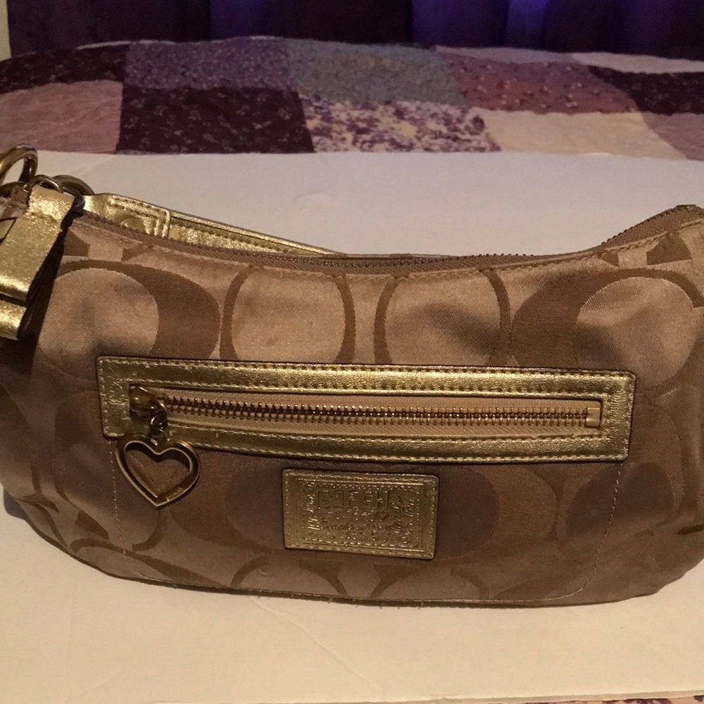 Gold Coach handbag